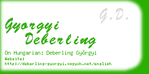 gyorgyi deberling business card